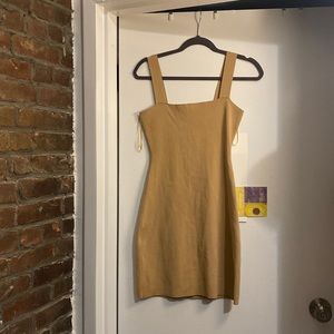 Flattering brown bodycon dress
